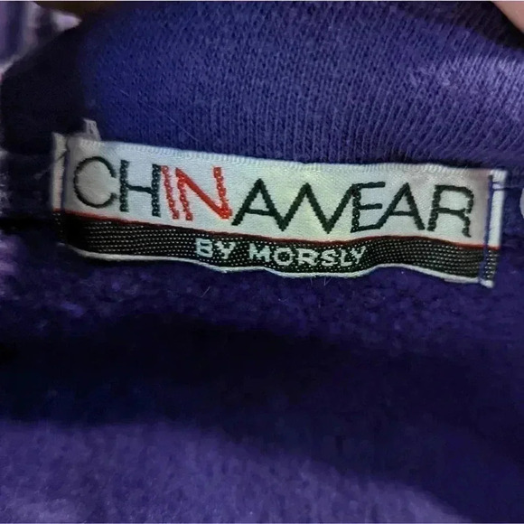 Vintage 90s Zip Neck Aztec Geometric Sweatshirt - M - Picture 5 of 7